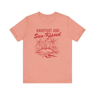 Barefoot and Sun-Kissed Peach or Sunset Tee - Tucked & Threaded