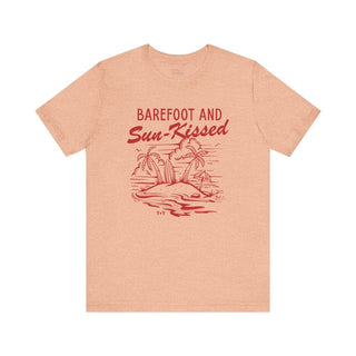 Barefoot and Sun-Kissed Peach or Sunset Tee - Tucked & Threaded