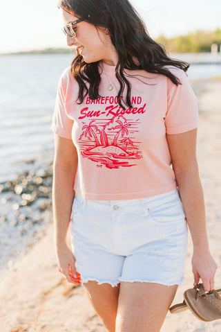 Barefoot & Sun-Kissed Blush or Ivory Boxy Tee - Tucked & Threaded