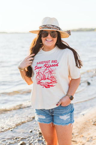 Barefoot & Sun-Kissed Blush or Ivory Boxy Tee - Tucked & Threaded