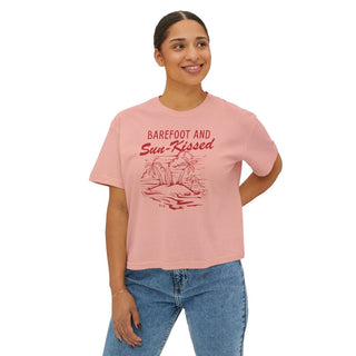 Barefoot & Sun-Kissed Blush or Ivory Boxy Tee - Tucked & Threaded