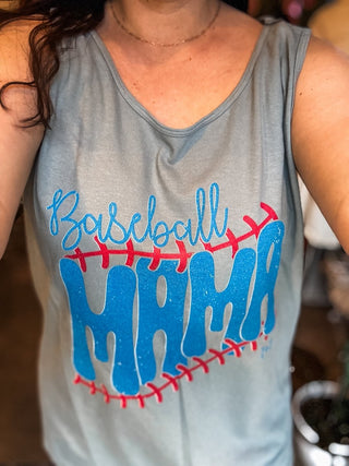 Baseball Mama Unisex Tank - Tucked & Threaded