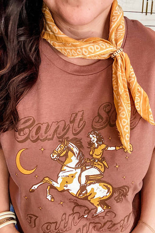 Can't Say I Ain't Country Chestnut Tee - Tucked & Threaded