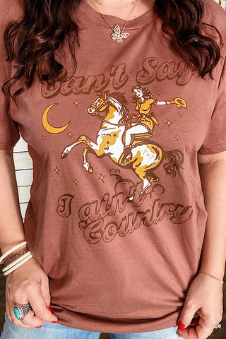 Can't Say I Ain't Country Chestnut Tee - Tucked & Threaded