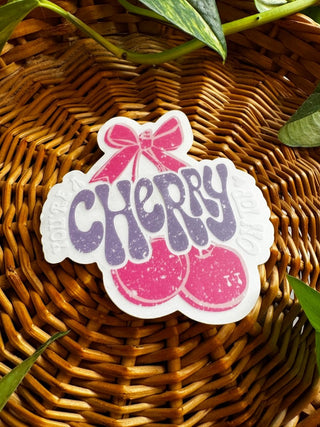 Cherry on Top Sticker - Tucked & Threaded
