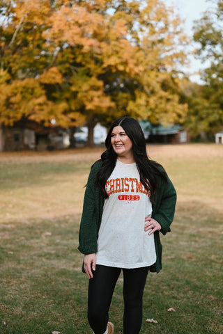 Christmas Vibes Oatmeal Adult Tee - Tucked & Threaded