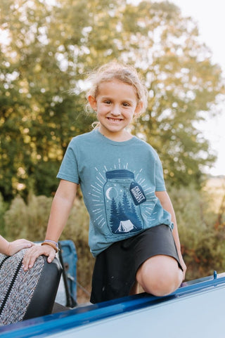 Collect Moments Heather Slate Child Tee - Tucked & Threaded