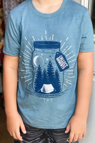 Collect Moments Heather Slate Child Tee - Tucked & Threaded