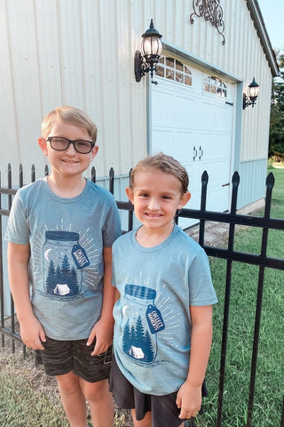 Collect Moments Heather Slate Child Tee - Tucked & Threaded