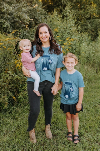 Collect Moments Heather Slate Child Tee - Tucked & Threaded