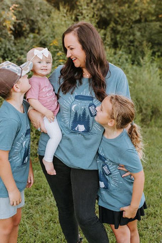 Collect Moments Heather Slate Child Tee - Tucked & Threaded