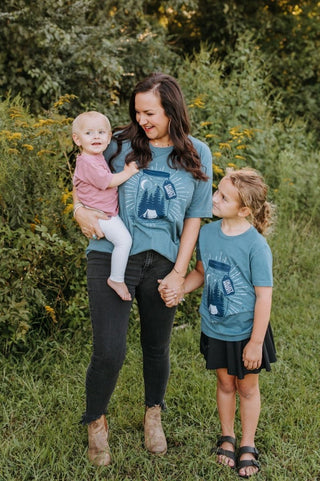Collect Moments Heather Slate Child Tee - Tucked & Threaded
