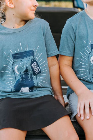 Collect Moments Heather Slate Child Tee - Tucked & Threaded
