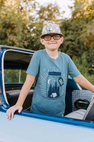 Collect Moments Heather Slate Child Tee - Tucked & Threaded