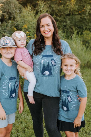Collect Moments Heather Slate Child Tee - Tucked & Threaded
