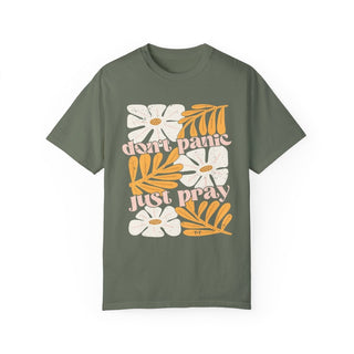Don't Panic, Just Pray Moss Tee - Tucked & Threaded