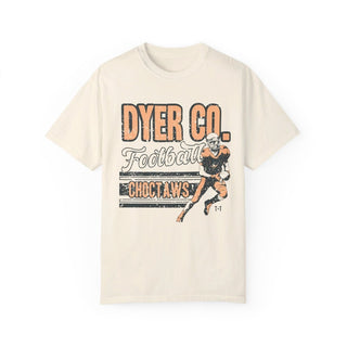 Dyer County Choctaws Football Ivory Tee - Tucked & Threaded