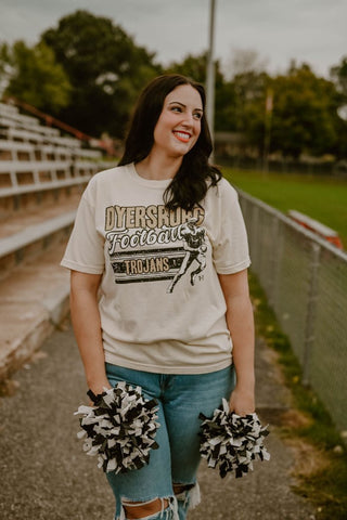 Dyersburg Trojans Football Ivory Tee - Tucked & Threaded