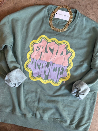 Easily Distracted Unisex Crewneck Sweatshirt - Tucked & Threaded