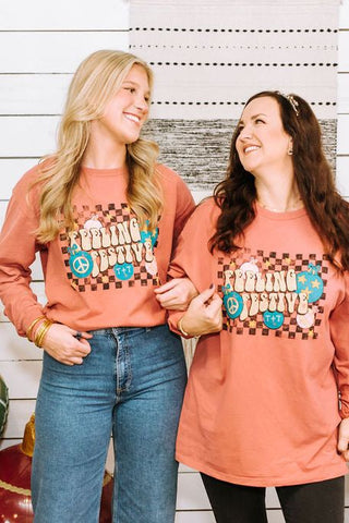 Feeling Festive Crimson Long-Sleeve Tee - Tucked & Threaded