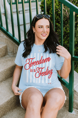 Freedom is a Feeling Chambray Unisex Tee - Tucked & Threaded