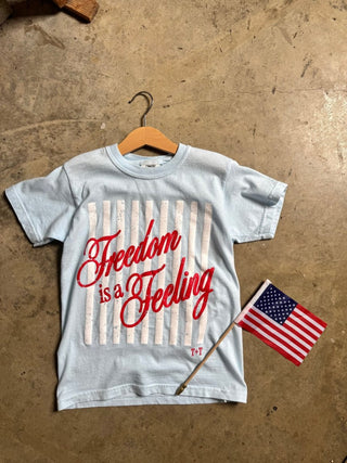 Freedom is a Feeling Chambray Youth Tee - Tucked & Threaded