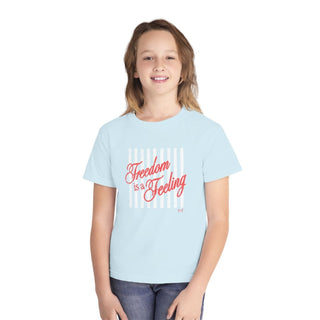 Freedom is a Feeling Chambray Youth Tee - Tucked & Threaded