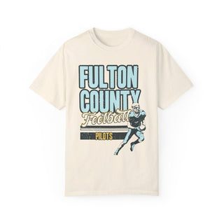 Fulton County Pilots Football Ivory Tee - Tucked & Threaded