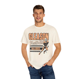 Gleason Bulldogs Football Ivory Tee - Tucked & Threaded