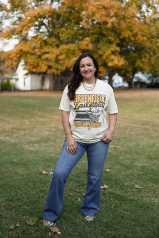 Greenfield Jackets Basketball Ivory Tee - Tucked & Threaded