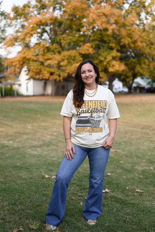 Greenfield Jackets Basketball Ivory Tee - Tucked & Threaded