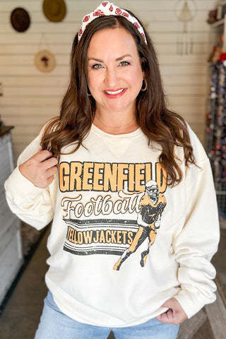 Greenfield Jackets Football Ivory Sweatshirt - Tucked & Threaded