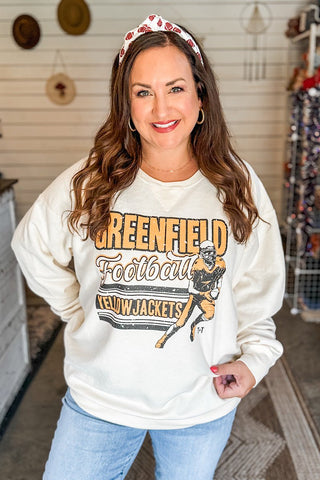 Greenfield Jackets Football Ivory Sweatshirt - Tucked & Threaded