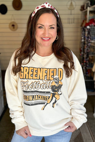 Greenfield Jackets Football Ivory Sweatshirt - Tucked & Threaded