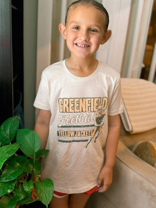 Greenfield Jackets Football Ivory Youth Tee - Tucked & Threaded