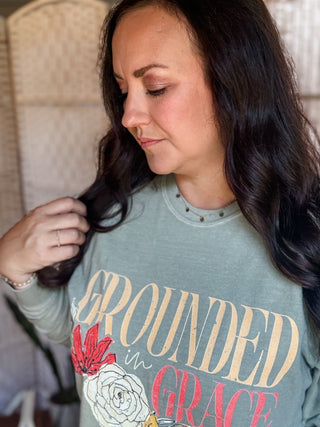 Grounded in Grace Unisex Long-Sleeve Tee - Tucked & Threaded
