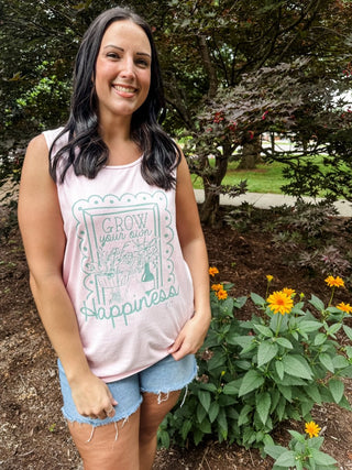 Grow Your Own Happiness Unisex Tank - Tucked & Threaded