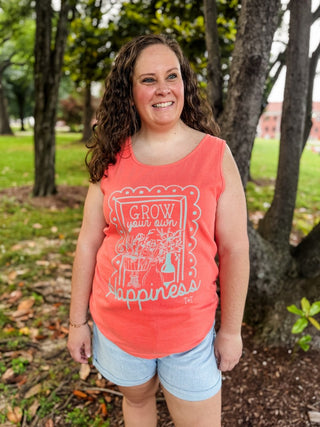 Grow Your Own Happiness Unisex Tank - Tucked & Threaded