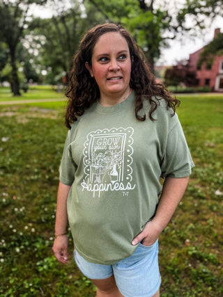 Grow Your Own Happiness Urban Heavy Tee - Tucked & Threaded
