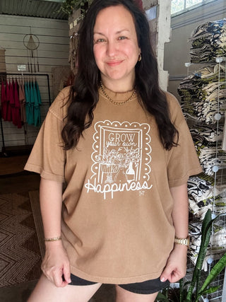 Grow Your Own Happiness Urban Heavy Tee - Tucked & Threaded