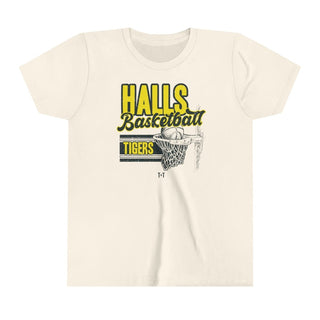 Halls Tigers Basketball Ivory Youth Tee - Tucked & Threaded