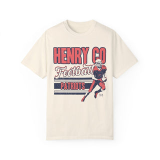 Henry County Patriots Football Ivory Tee - Tucked & Threaded