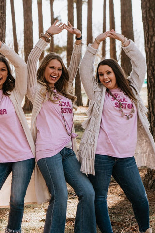 Hey, Soul Sister Lilac Tee - Tucked & Threaded