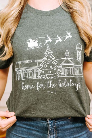 Home for the Holidays Forest Tee - Tucked & Threaded