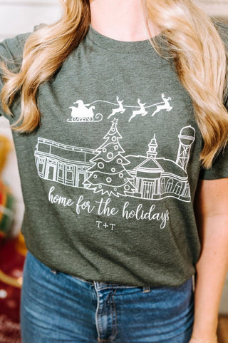 Home for the Holidays Forest Tee - Tucked & Threaded