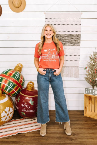 Home for the Holidays Red Tee - Tucked & Threaded