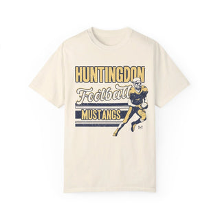 Huntingdon Mustangs Football Ivory Tee - Tucked & Threaded