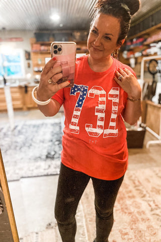 731 Patriotic Red Tee