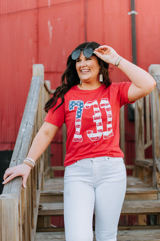 731 Patriotic Red Tee