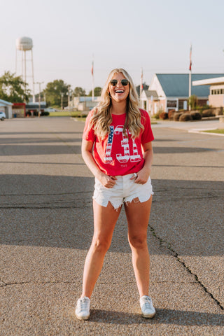 731 Patriotic Red Tee